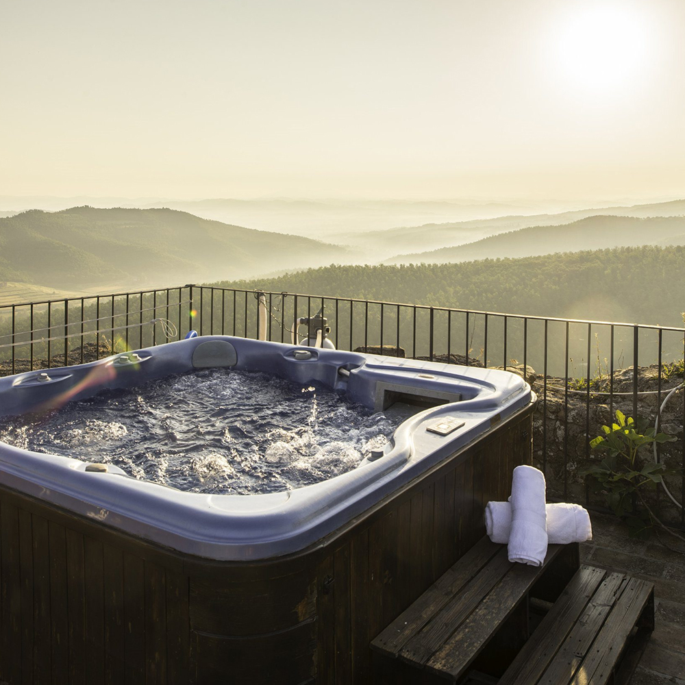 Outdoor 5 Person Smart Whirlpool Bathtub 3 Seat Hydromassage Bathtub